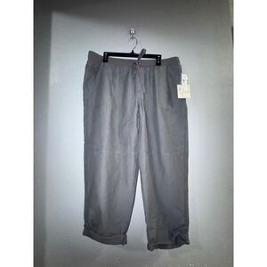 Cafe Marrakesh Women's Gray Convertible Capri Pants Size 16W NWT
